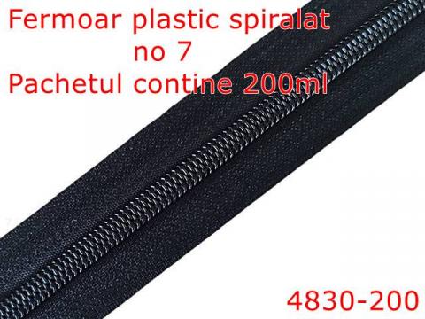 Fermoar plastic spiralat pentru confectii 4830 200