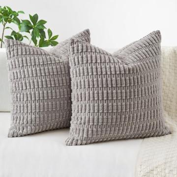 Fete de perne decorative 60x60 2buc gri deschis