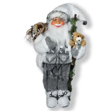 Figurina Mos Craciun 45 cm, gri
