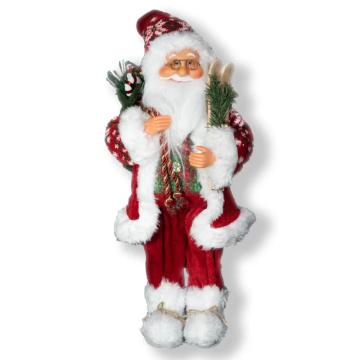 Figurina Mos Craciun 45 cm, rosu