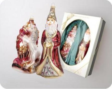 Figurine-decoratiuni din sticla Basm Merlin&Unicorn