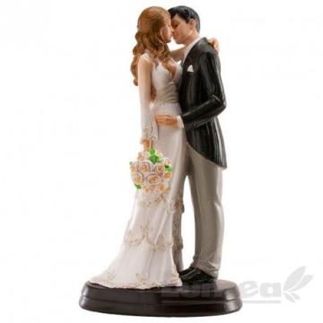 Figurine tort Mire si Mireasa cu Floare - deKora
