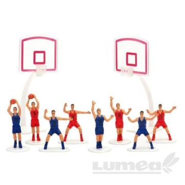 Figurine tort basketball din plastic, 8+2 buc - Decora