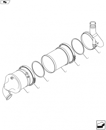 Filtru particule 84413370 Case 580ST