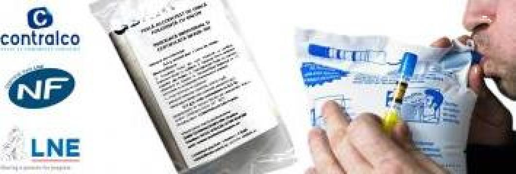 Fiole alcooltest cu balon certificat metrologic, 10 buc