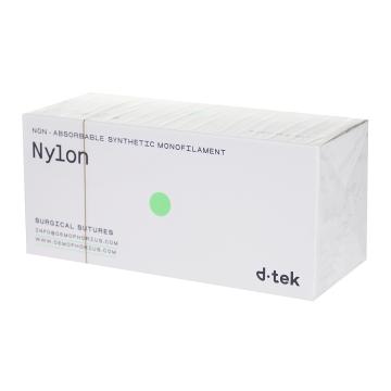 Fir sutura D-tek, Nylon cu ac triunghiular/rotund - 12 buc