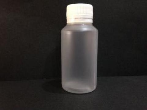 Flacon plastic transparent/alb 100 ml cu dop fi 28 PV