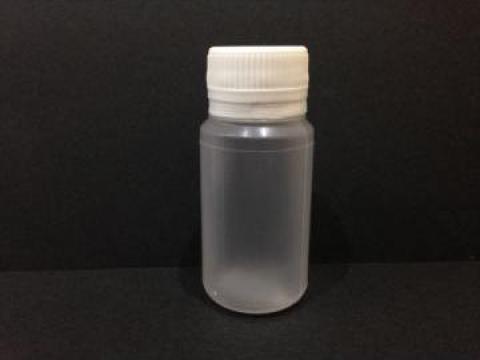 Flacon plastic transparent/alb 50 ml cu dop fi 28 PV