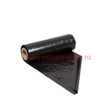 Folie mulcire 0.015mm neagra L0.80m 400mp/rola