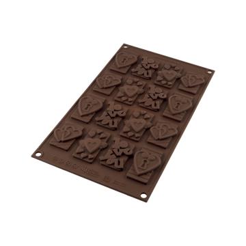 Forma silicon pentru ciocolata Choco Tags in Love
