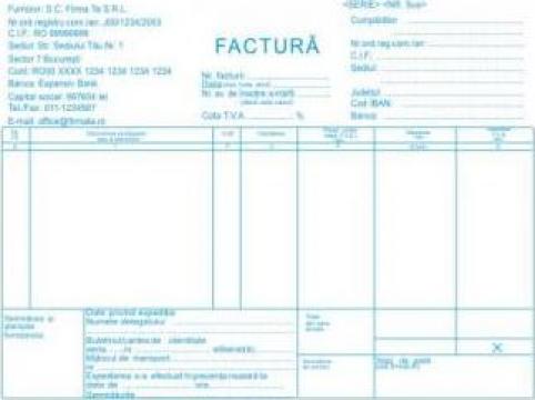 Formular Factura personalizata cu sau fara rubrica de T.V.A.