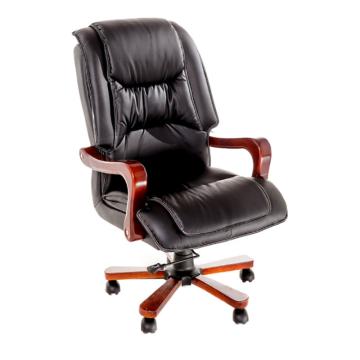 Fotoliu directorial ergonomic rezistent cu baza din lemn