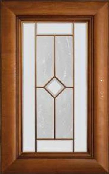 Front mobilier din lemn masiv - cu sticla