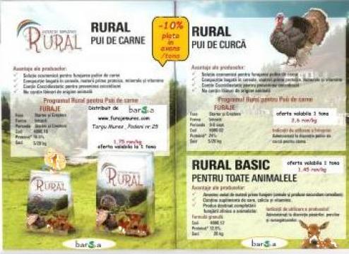 Furaje pentru pui, curci, porcine, rumegatoare Rural