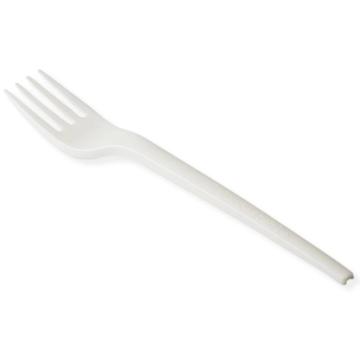 Furculita unica folosinta biodegradabila alba, set 100