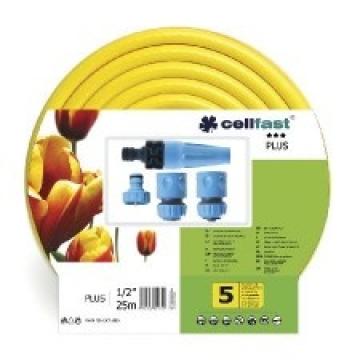 Furtun apa plus 1/2" / 25m cu stropitor-conector-cuple