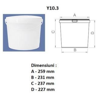 Galeata rotunda 10 litri