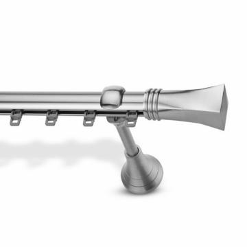 Galerie cu canal de culisare, culoare inox