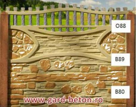 Gard din placi de beton armat, borduri spalieri