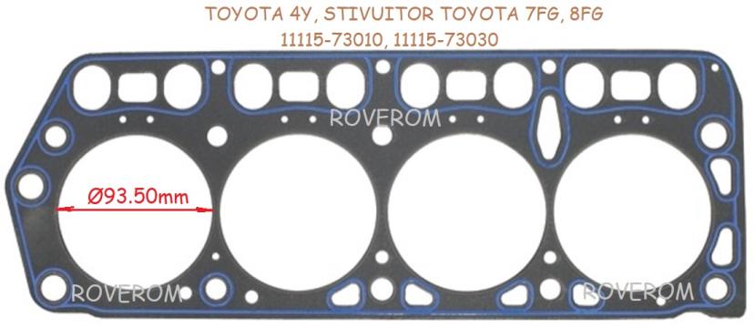Garnitura chiuloasa Toyota 4Y, stivuitor 6FG, 7FG, 8FG