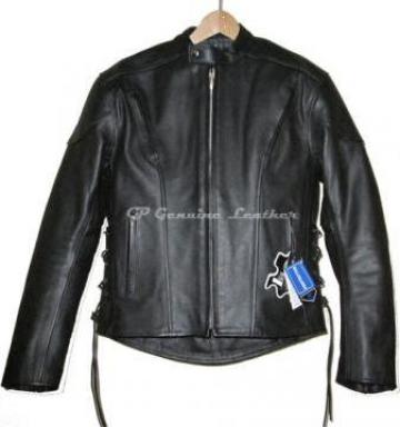 Geaca piele de vitel pt. motociclisti MLJM-04