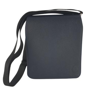 Geanta barbati din piele naturala-blu