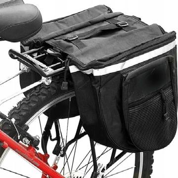 Geanta de transport neagra pentru bicicleta 4 compartimente