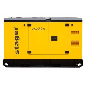 Generator insonorizat diesel monofazat 20kVA, Stager YDY22S