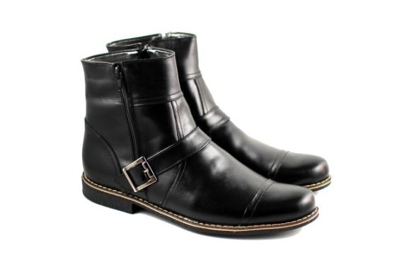 Ghete barbati piele naturala negre casual-elegante