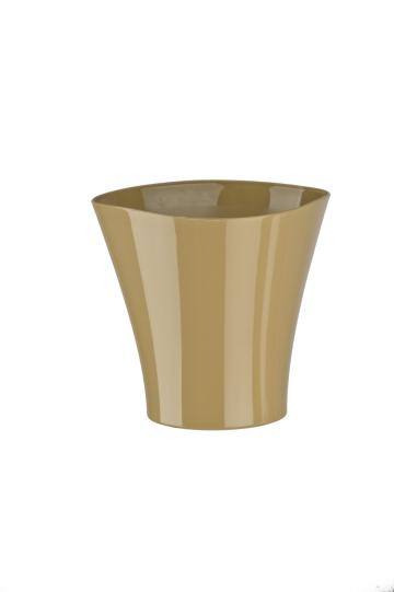 Ghiveci Fala plastic, 16,5x15,5cm, bej