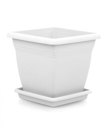 Ghiveci patrat pentru flori Serinova Vila 40x40xh36cm 32l