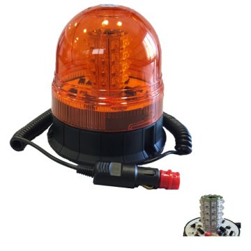 Girofar intermitent cu leduri 12-24V baza magnetica JBM