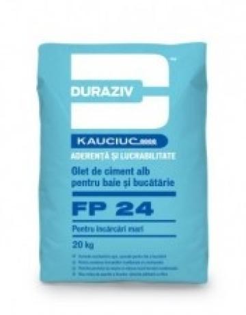 Glet de ciment alb pentru baie si bucatarie FP 24, 20kg