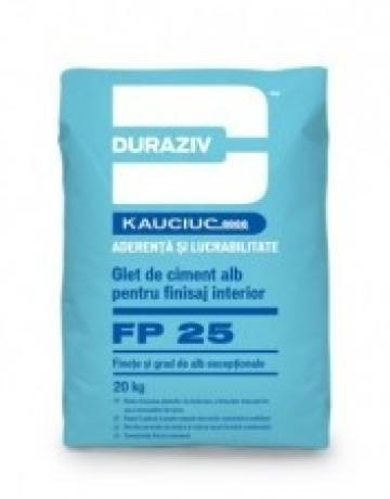 Glet de ciment alb pentru finisaj interior FP 25, 20kg