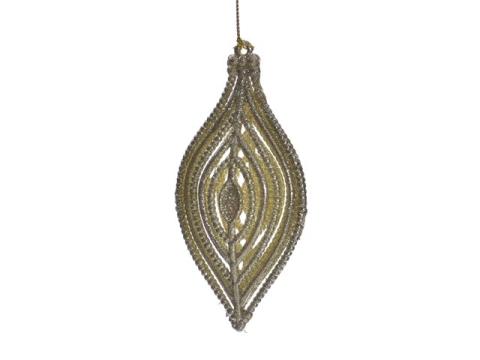 Glob lacrima aurie cu cristal, 14.5x7cm