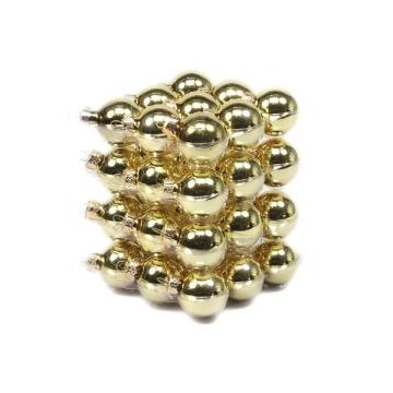 Glob sticla, auriu lucios, 5.7cm, 36buc/set