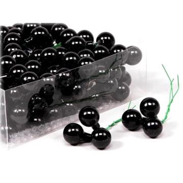 Glob sticla negru lucios 2cm S/144