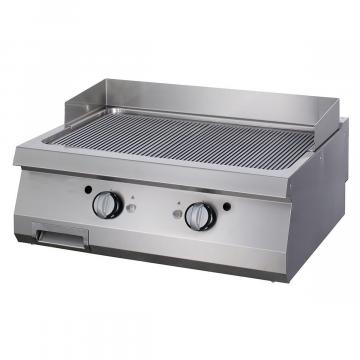 Gratar electric premium Maxima, cromat striat, dublu, 12000W