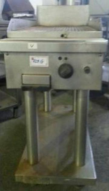 Gratar inox gaz placa striata cu suport second hand