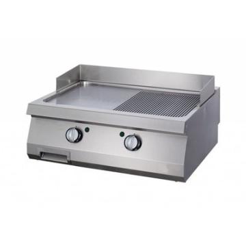 Grill/gratar dublu pe gaz cu suprafata de lucru neteda