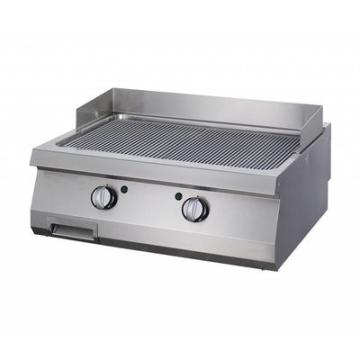 Grill/gratar dublu pe gaz cu suprafata de lucru striata
