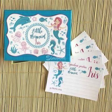 Guest book cutie amintiri personalizat Mica Sirena