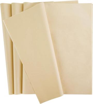 Hartie fina de ambalat cadouri, crem 50x35cm set 75 buc