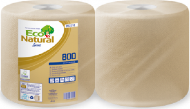 Hartie igienica Eco Lucart Natural 800, 2 straturi