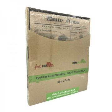 Hartie kraft laminata, design ziar, 35*27cm (1000buc)