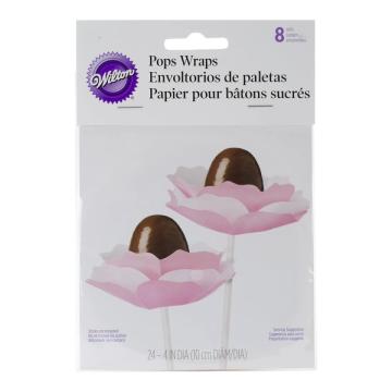 Hartii pentru decoratiuni Pops flori 8 buc. - Wilton
