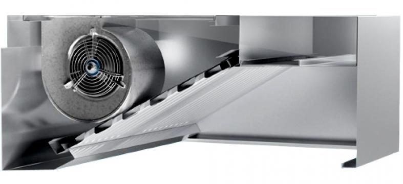 Hota inox profesionala cubica 1250x900 mm cu ventilator
