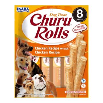 Hrana Churu Rolls pentru caini reteta de pui invelita in pui