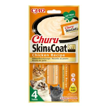 Hrana Churu pisici skin&coat reteta de pui cu ulei de peste