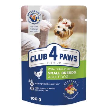 Hrana Club 4 Paws dog plic adult small breeds cu pui 100g